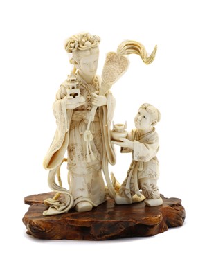 Lot 90 - A Japanese ivory carving