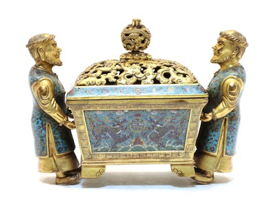 Lot 100 - A Chinese cloisonné incense burner