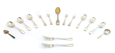 Lot 47 - A collection of silver flatware