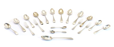 Lot 46 - A collection of Georgian and later silver flatware