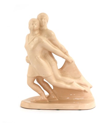 Lot 184 - A Boch Frères Keramis figure group 'Les Patineurs'