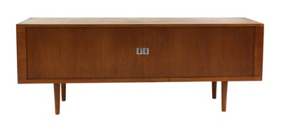 Lot 599 - A Danish 'President' tambour-fronted teak sideboard