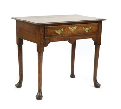 Lot 292 - A George III oak side table