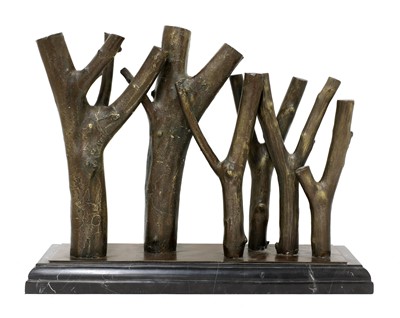 Lot 686 - A patinated bronze sculpture
