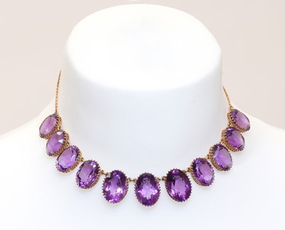 Lot 63 - A late Victorian amethyst fringe necklace