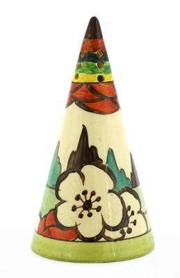 Lot 273 - A Clarice Cliff 'Limberlost' conical shaker