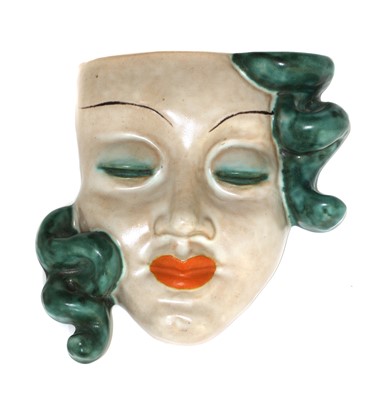 Lot 241 - A rare Goldscheider pottery wall pocket