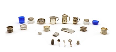 Lot 12 - A collection of silver items