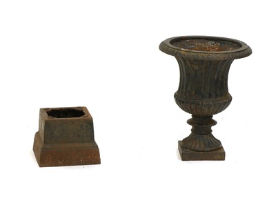 Lot 291 - A Victorian cast iron Campana urn