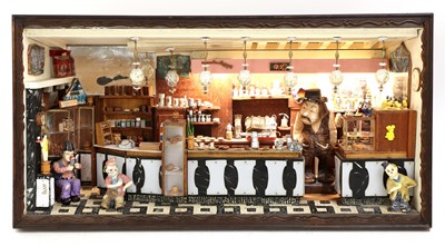 Lot 152 - A French bar scene diorama