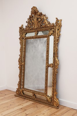Lot 291 - A large Dutch-style gilt-framed wall mirror