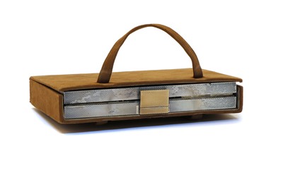 Lot 11 - An Art Deco silver travelling vanity case