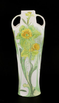 Lot 41 - A Rozenburg Den Haag eggshell porcelain twin-handled vase
