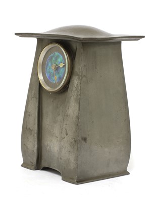 Lot 61 - A Tudric pewter clock