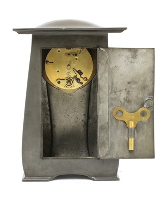 Lot 61 - A Tudric pewter clock