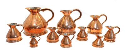 Lot 246 - Ten copper harvest measures