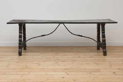 Lot 472 - An oak refectory table