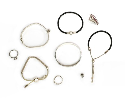 Lot 1436 - A quantity of silver jewellery