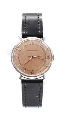 Lot 471 - A gentlemen's stainless steel Jaeger-LeCoultre mechanical strap watch