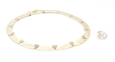 Lot 271 - A Finnish sterling silver 'Mrs Knight' necklace, by Lapponia, designed by Christophe Burger, c.1990