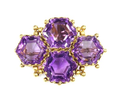 Lot 66 - A late Victorian amethyst brooch