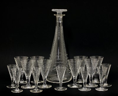 Lot 534 - A cut-glass liqueur set
