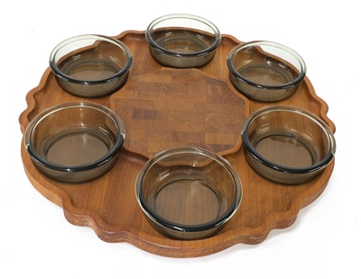 Lot 634 - A Danish teak lazy Susan