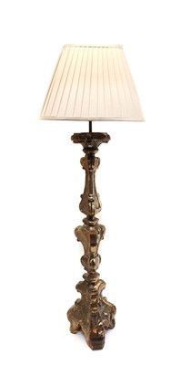 Lot 111A - A baroque style giltwood table lamp