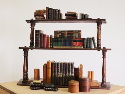 Lot 107 - A collection of miniature books, book boxes and related items