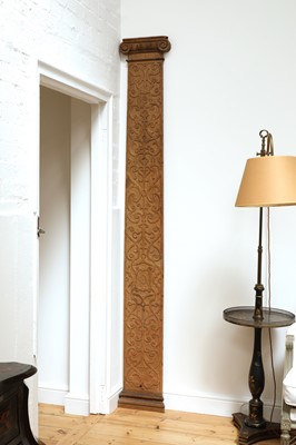 Lot 5 - A carved oak pilaster