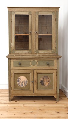 Lot 10 - A painted oak larder cupboard