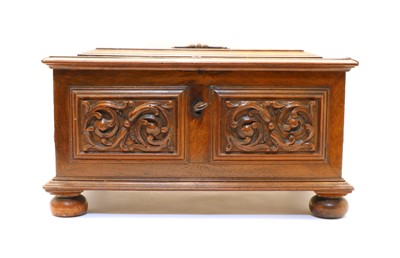 Lot 179 - An 18th century Continental walnut box