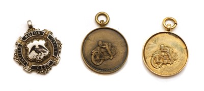 Lot 11 - An Enfield Motor Cycling Club 9 carat gold pendant