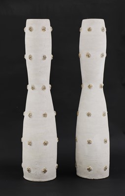 Lot 537 - A pair of Continental terracotta floor vases