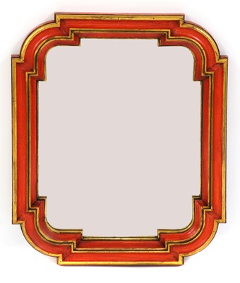 Lot 720 - A French gilt and painted neoclassical-style mirror