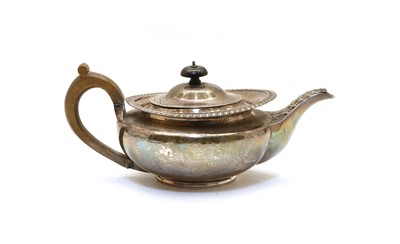 Lot 13 - A silver teapot