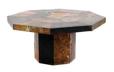 Lot 661 - A brutalist octagonal slate coffee table