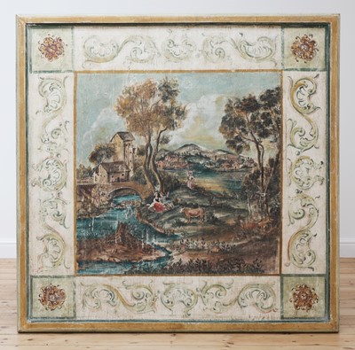 Lot 2 - A large Continental painted wood coffee table