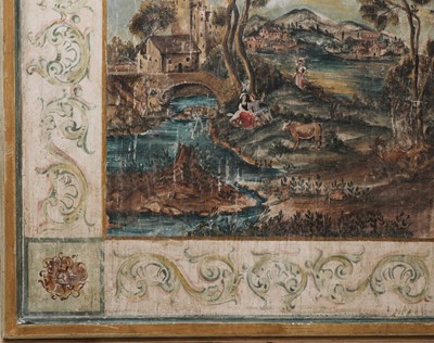 Lot 2 - A large Continental painted wood coffee table