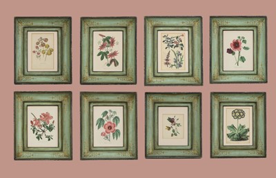 Lot 399 - A matched set of eight hand-coloured engraved botanical prints