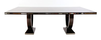 Lot 356 - An Art Deco-style Macassar ebony dining table
