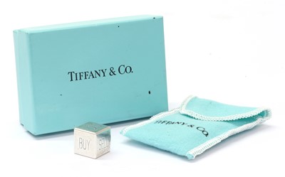 Lot 1324 - A sterling silver Tiffany & Co. 'Buy, Sell, Hold' decision maker die