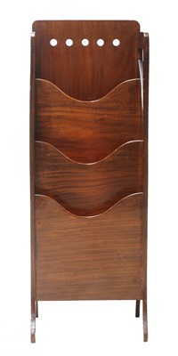 Lot 127 - A Glasgow School mahogany three-tier magazine rack