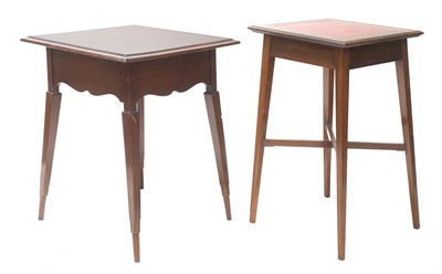 Lot 133 - Two Arts and Crafts mahogany lamp tables