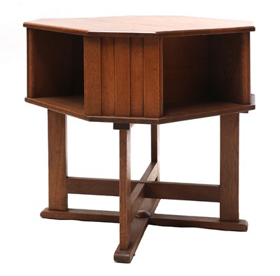 Lot 149 - An Arts and Crafts oak octagonal book table