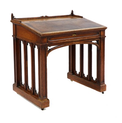 Lot 47 - A Gothic Revival oak desk