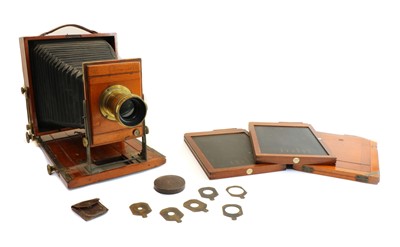 Lot 259 - 'The Special Instantograph Patent ' 1/2 plate camera by A J Lancaster & Sons
