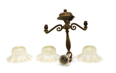 Lot 209 - A Victorian brass ceiling light