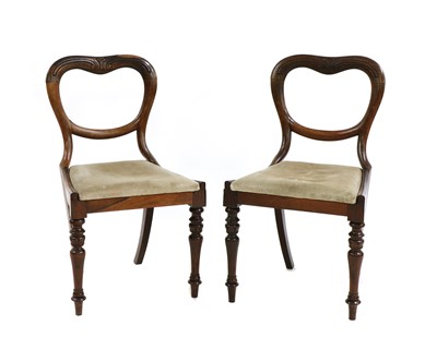 Lot 501 - A pair of Victorian rosewood chairs