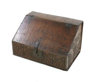 Lot 245 - An oak bible box